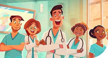 التعرف على الموظفين في العيادة